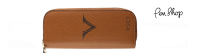 Visconti Pen Etui's Cognac / 4 Delig / Kunstleder Pen Etuis